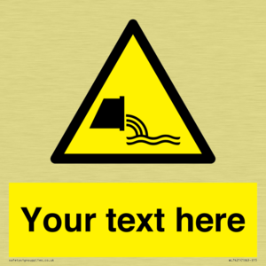 Custom Warning sewage effluent outfall